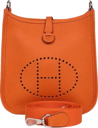 Hermes Evelyne TPM Orange Clemence Palladium Hardware Hermes Evelyne TPM Orange Clemence Palladium Hardware