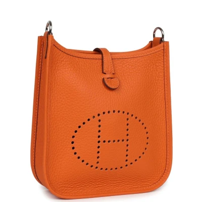 Hermes Evelyne TPM Orange Clemence Palladium Hardware Hermes Evelyne TPM Orange Clemence Palladium Hardware