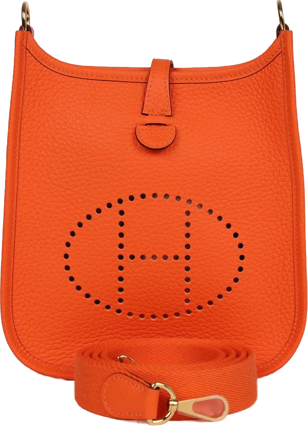 Hermes Evelyne TPM Orange Minium Clemence Gold Hardware