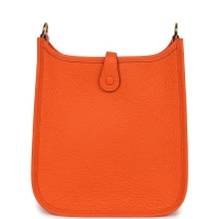 Hermes Evelyne TPM Orange Minium Clemence Gold Hardware