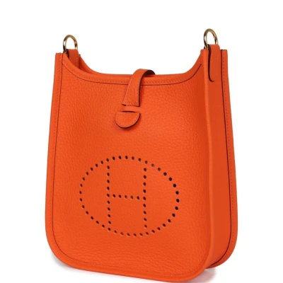 Hermes Evelyne TPM Orange Minium Clemence Gold Hardware