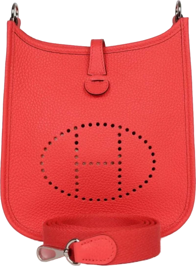 Hermes Evelyne TPM Rose Texas Clemence Palladium Hardware Hermes Evelyne TPM Rose Texas Clemence Palladium Hardware