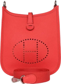 Hermes Evelyne TPM Rose Texas Clemence Palladium Hardware Hermes Evelyne TPM Rose Texas Clemence Palladium Hardware