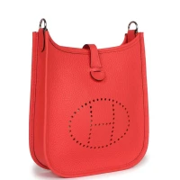 Hermes Evelyne TPM Rose Texas Clemence Palladium Hardware Hermes Evelyne TPM Rose Texas Clemence Palladium Hardware