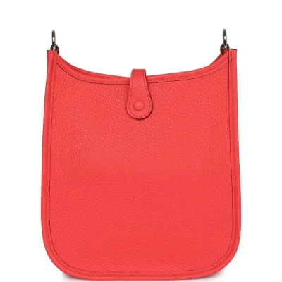 Hermes Evelyne TPM Rose Texas Clemence Palladium Hardware Hermes Evelyne TPM Rose Texas Clemence Palladium Hardware