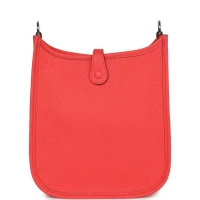 Hermes Evelyne TPM Rose Texas Clemence Palladium Hardware Hermes Evelyne TPM Rose Texas Clemence Palladium Hardware