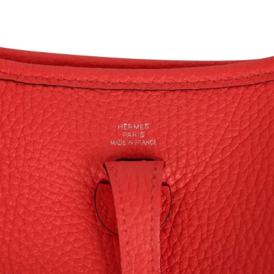 Hermes Evelyne TPM Rose Texas Clemence Palladium Hardware Hermes Evelyne TPM Rose Texas Clemence Palladium Hardware