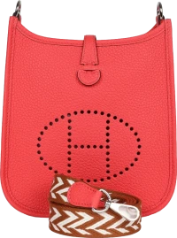 Hermes Evelyne TPM Rose Texas Clemence Palladium Hardware Hermes Evelyne TPM Rose Texas Clemence Palladium Hardware