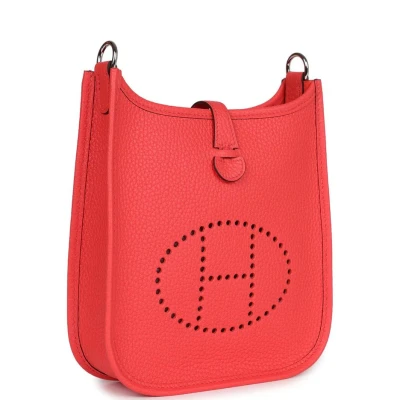 Hermes Evelyne TPM Rose Texas Clemence Palladium Hardware Hermes Evelyne TPM Rose Texas Clemence Palladium Hardware