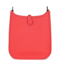 Hermes Evelyne TPM Rose Texas Clemence Palladium Hardware Hermes Evelyne TPM Rose Texas Clemence Palladium Hardware