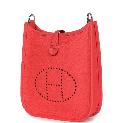 Hermes Evelyne TPM Rose Texas Clemence Palladium Hardware Hermes Evelyne TPM Rose Texas Clemence Palladium Hardware