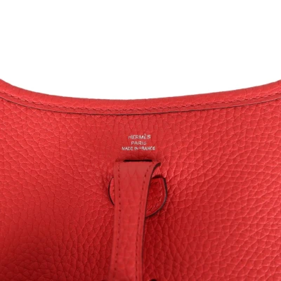 Hermes Evelyne TPM Rose Texas Clemence Palladium Hardware Hermes Evelyne TPM Rose Texas Clemence Palladium Hardware