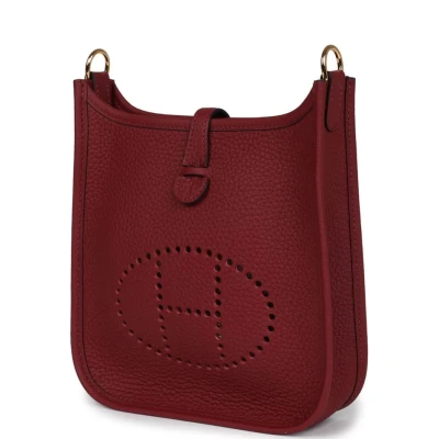 Hermes Evelyne TPM Rouge H Clemence Gold Hardware