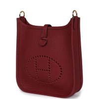 Hermes Evelyne TPM Rouge H Clemence Gold Hardware