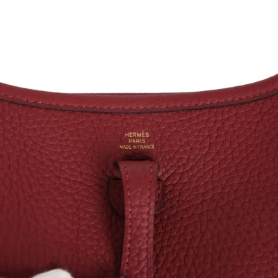 Hermes Evelyne TPM Rouge H Clemence Gold Hardware