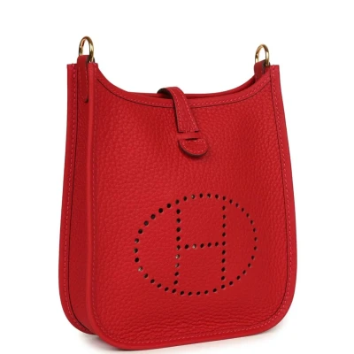 Hermes Evelyne TPM Vermillion Clemence Gold Hardware Hermes Evelyne TPM Vermillion Clemence Gold Hardware