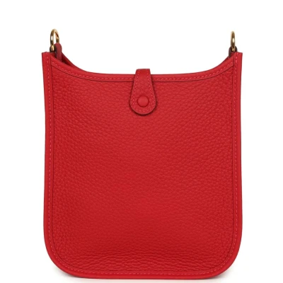 Hermes Evelyne TPM Vermillion Clemence Gold Hardware Hermes Evelyne TPM Vermillion Clemence Gold Hardware