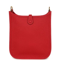 Hermes Evelyne TPM Vermillion Clemence Gold Hardware Hermes Evelyne TPM Vermillion Clemence Gold Hardware