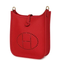 Hermes Evelyne TPM Vermillion Clemence Gold Hardware Hermes Evelyne TPM Vermillion Clemence Gold Hardware