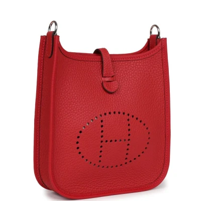 Hermes Evelyne TPM Vermillion Clemence Palladium Hardware Hermes Evelyne TPM Vermillion Clemence Palladium Hardware