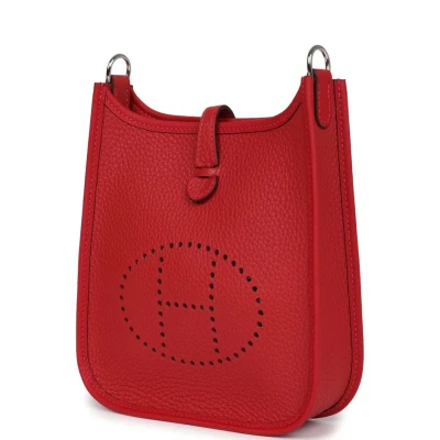 Hermes Evelyne TPM Vermillion Clemence Palladium Hardware Hermes Evelyne TPM Vermillion Clemence Palladium Hardware
