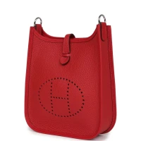 Hermes Evelyne TPM Vermillion Clemence Palladium Hardware Hermes Evelyne TPM Vermillion Clemence Palladium Hardware