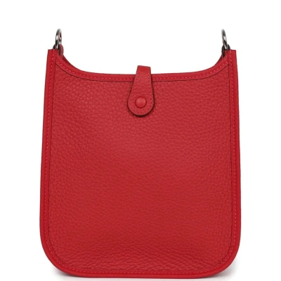 Hermes Evelyne TPM Vermillion Clemence Palladium Hardware Hermes Evelyne TPM Vermillion Clemence Palladium Hardware
