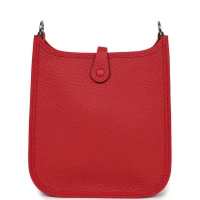Hermes Evelyne TPM Vermillion Clemence Palladium Hardware Hermes Evelyne TPM Vermillion Clemence Palladium Hardware
