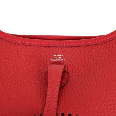 Hermes Evelyne TPM Vermillion Clemence Palladium Hardware Hermes Evelyne TPM Vermillion Clemence Palladium Hardware