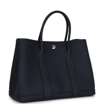 Hermes Garden Party 30 Bleu Nuit Negonda Palladium Hardware Hermes Garden Party 30 Bleu Nuit Negonda Palladium Hardware