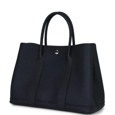 Hermes Garden Party 30 Bleu Nuit Negonda Palladium Hardware Hermes Garden Party 30 Bleu Nuit Negonda Palladium Hardware