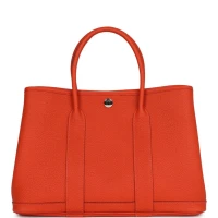 Hermes Garden Party 30 Capucine Negonda Palladium Hardware Hermes Garden Party 30 Capucine Negonda Palladium Hardware