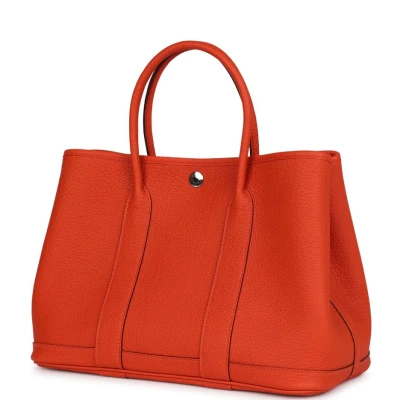 Hermes Garden Party 30 Capucine Negonda Palladium Hardware Hermes Garden Party 30 Capucine Negonda Palladium Hardware
