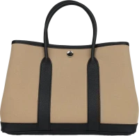 Hermes Garden Party 30 Trench Toile and Black Negonda Palladium Hardware Hermes Garden Party 30 Trench Toile and Black Negonda Palladium Hardware