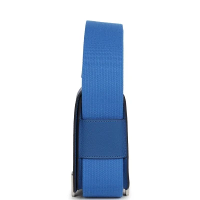 Hermes Geta Bag Bleu France Chevre Palladium Hardware Hermes Geta Bag Bleu France Chevre Palladium Hardware