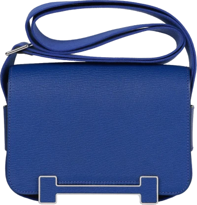 Hermes Geta Bleu Electric Chevre Palladium Hardware Hermes Geta Bleu Electric Chevre Palladium Hardware