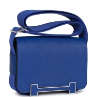 Hermes Geta Bleu Electric Chevre Palladium Hardware Hermes Geta Bleu Electric Chevre Palladium Hardware