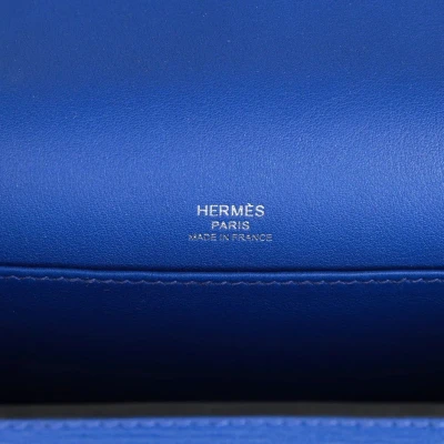 Hermes Geta Bleu Electric Chevre Palladium Hardware Hermes Geta Bleu Electric Chevre Palladium Hardware