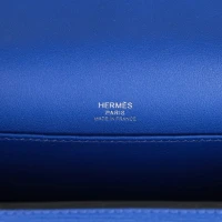 Hermes Geta Bleu Electric Chevre Palladium Hardware Hermes Geta Bleu Electric Chevre Palladium Hardware