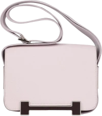 Hermes Geta Mauve Pale and Rouge Sellier Chevre Palladium Hardware Hermes Geta Mauve Pale and Rouge Sellier Chevre Palladium Hardware