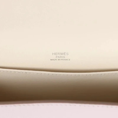 Hermes Geta Mauve Pale and Rouge Sellier Chevre Palladium Hardware Hermes Geta Mauve Pale and Rouge Sellier Chevre Palladium Hardware