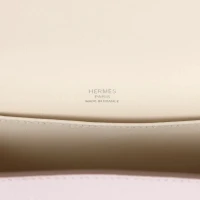 Hermes Geta Mauve Pale and Rouge Sellier Chevre Palladium Hardware Hermes Geta Mauve Pale and Rouge Sellier Chevre Palladium Hardware