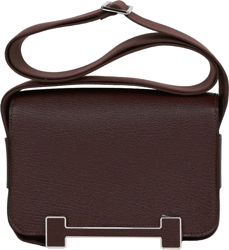 Hermes Geta Rouge Sellier Chevre Palladium Hardware