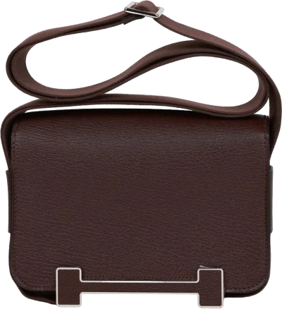 Hermes Geta Rouge Sellier Chevre Palladium Hardware Hermes Geta Rouge Sellier Chevre Palladium Hardware