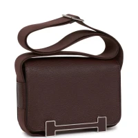 Hermes Geta Rouge Sellier Chevre Palladium Hardware Hermes Geta Rouge Sellier Chevre Palladium Hardware