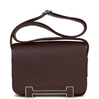 Hermes Geta Rouge Sellier Chevre Palladium Hardware Hermes Geta Rouge Sellier Chevre Palladium Hardware