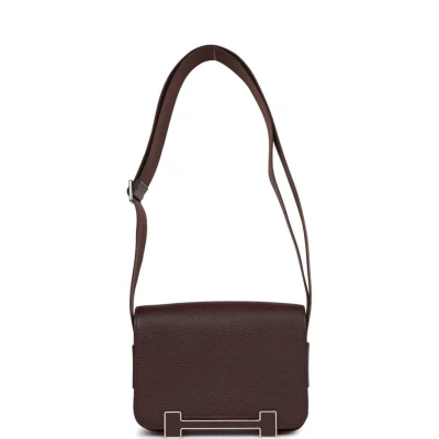 Hermes Geta Rouge Sellier Chevre Palladium Hardware Hermes Geta Rouge Sellier Chevre Palladium Hardware