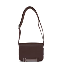 Hermes Geta Rouge Sellier Chevre Palladium Hardware Hermes Geta Rouge Sellier Chevre Palladium Hardware