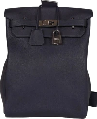 Hermes Hac A Dos GM Backpack Bleu Nuit Togo Palladium Hardware Hermes Hac A Dos GM Backpack Bleu Nuit Togo Palladium Hardware