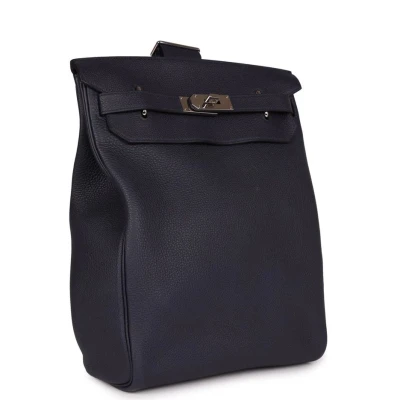 Hermes Hac A Dos GM Backpack Bleu Nuit Togo Palladium Hardware Hermes Hac A Dos GM Backpack Bleu Nuit Togo Palladium Hardware